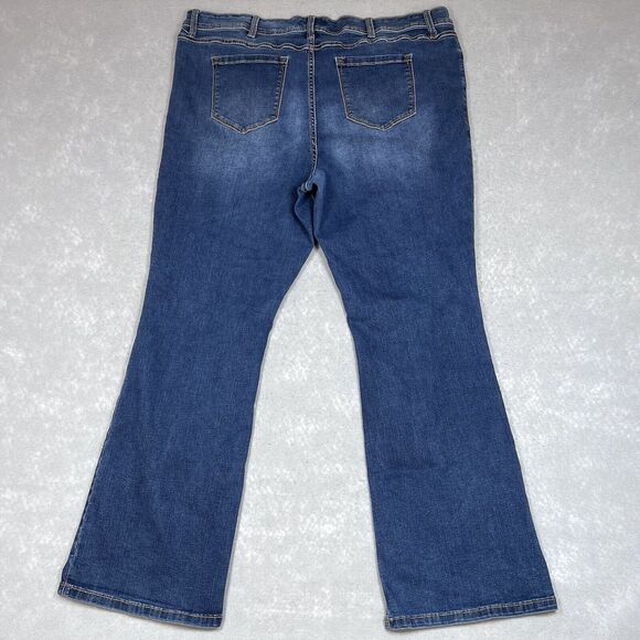 Torrid Jeans Womens Size 24R Luxe Slim Boot Dark Wash Stretch Denim Jeans - Picture 4 of 11